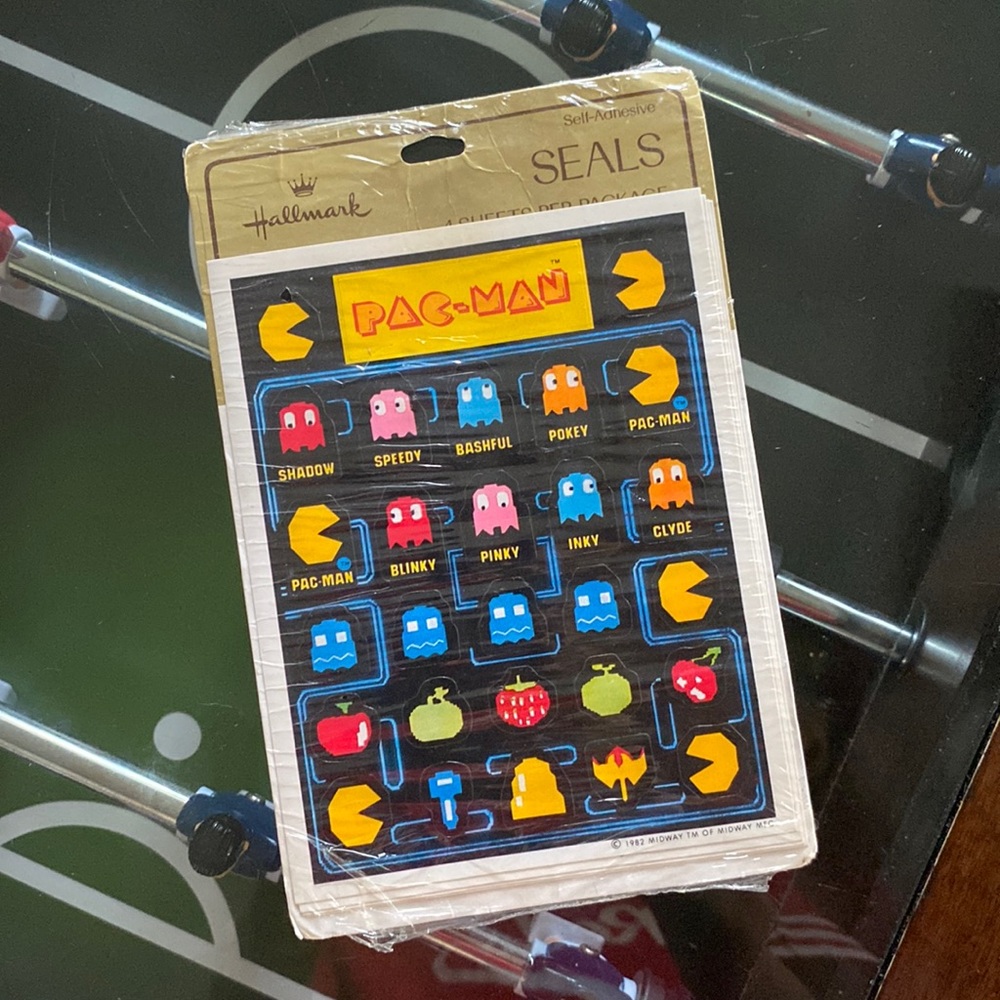 1982 Hallmark Pac-Man stickers